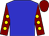 Blue, maroon sleeves, gold spots, maroon cap (Mr S Botha (Jnr))