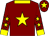 Maroon, yellow star, maroon sleeves, yellow stars, collar and cuffs, maroon cap, yellow star (Mr D G Lohrentz & Mrs J Moffatt)