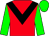 Red, black chevron, green sleeves and cap (Messrs G J Nassif, J Nassif, J J Habib, Prof I M S)