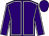 Purple, white seams, purple cap (Messrs J T Peter & J A Soma)