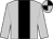 Silver, black stripe, quartered cap (Mr J I Nobrega)