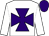 White, purple maltese cross and cap (Messrs J A Maroun & G J Maroun)