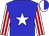 Blue, white star, red stripes on white sleeves, white and blue halved cap (Yardelis Corrales)