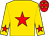 Gold, red star, red star on sleeves, gold stars on red cap (Bagwandeen Thoroughbreds, Inc And Bagwandeen, Clinton)