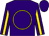 Purple, gold circle, gold stripe on sleeves, purple cap (Palm Beach Racing)