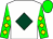 White, dark green diamond, green and gold diamonds on sleeves, green cap (Reeves Thoroughbred Racing And Branch, William)