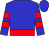 Blue, red belt, red chevrons on sleeves, blue cap (Polymers Racing Stables, Llc And Sano Racing Stables, Inc)