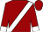 Burgundy, white circle 'z' and sash on back, white sash on front, white cuffs on sleeves (Pamela Ziebarth)