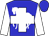 Blue, white cross, white horse, white sleeves (Durk Peery)