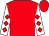 Red, red diamonds on white sleeves (Ahern, Michael And Ahern, Gail)