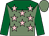 Sea green, kelly green yoke, pink stars, kelly green sleeves, sea green cap (Luchento, Carol And Wells, Kyle)