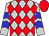 Silver, red diamonds, blue chevrons on sleeves, red cap (Rps Racing Stable Llc)