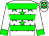 White, green stars, green hoops and cuffs on sleeves (Hernando Larrea)