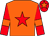 Orange body, red star, red arms, orange armlets, red cap, orange star (F Derval)