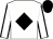 White body, black diamond, white arms, black seams, black cap (Mme H Devin/hf Devin)