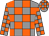 Grey, orange blocks (Krush Racing Stable)
