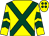 yellow, dark green cross sashes, chevrons on sleeves and spots on cap (Le Haras De La Gousserie)