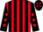 Red, black striped, black, red spots sleeves, black, red spots cap (Martin Siu Kim Sun)