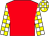 Red, yellow and white check sleeves and cap (Mrs Sally Lidsey)