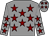 Grey, maroon stars (Ecurie Normandie Pur Sang)
