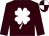 Brown, white four leaf clover, quartered cap (Ms Catherine Hains)