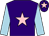 Purple, pink star, light blue sleeves, purple cap, pink star (N D Crummack Ltd)