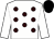 White, brown spots, white sleeves, black cap (Mr Jon Rider & Mr Charles Bellwood)