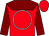Red, maroon yoke, white circle, maroon sleeves, red cap (Red Baron's Barn Llc And Rancho Temescal Llc)
