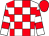 White and red check, hooped sleeves, red cap (White Beech Farm)