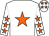 White body, orange star, white arms, orange stars, white cap, orange stars (D Provost)