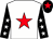 White, red star, black sleeves, white stars, black cap, red star (Mrs D F Turner)