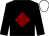 Black, maroon diamond, white cap (Mr Paul D'Arcy)
