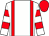 White, red braces, hooped sleeves, red cap (B Bruce & R Thompson)