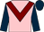 Pink, maroon chevron, dark blue sleeves and cap (Staplegrove (city Shankers) & Team Dun)