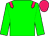 Big-green body, rose epaulettes, big-green arms, rose cap (Ecurie Jean-Louis Bouchar)