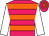 Rose body, orange hooped, white arms, rose cap, orange hooped (B Vitale Brovarone)
