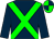 Dark Blue, Green Cross Belts, Green Cap and Dark Blue Quartered cap (Mme Rg Ehrnrooth)