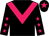 Black body, rose chevron, black arms, rose stars, black cap, rose star (Mme C Vandel)