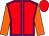 Red body, big-blue seams, orange arms, red cap (Butel & Beaunez)