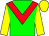 Green, red chevron, yellow sleeves and cap (Stall Gremlin)