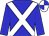 Blue body, white cross belts, blue arms, white cap, blue quartered (A Poulopoulos)