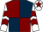Dark blue & maroon quartered, white sleeves, maroon chevrons, white cap, maroon star (Oleg Pereverzev)