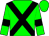 Green, Black Cross Sashes, green sleeves with Black armlets, Green cap (J Odermatt)