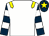 White, yellow epaulets, dark blue and white hooped sleeves, dark blue cap, yellow star (The Bull Consortium)