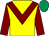 Yellow, maroon chevron and sleeves, emerald green cap (Tommy Elphick & Mary Shalvey)
