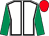 White, black seams, emerald green sleeves, red cap (Mustafa Elatrash)