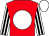 Red, white ball, black stripes on white sleeves, white cap (Vernon Coyle)