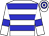 White, blue hoops, blue bars on sleeves (Jeffrey Jackson)