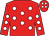 Cardinal red, white dots, white dots on sleeves (Robert Hess, Jr)