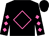 Black, hot pink diamond frame, hot pink diamonds on sleeves (James Adams)